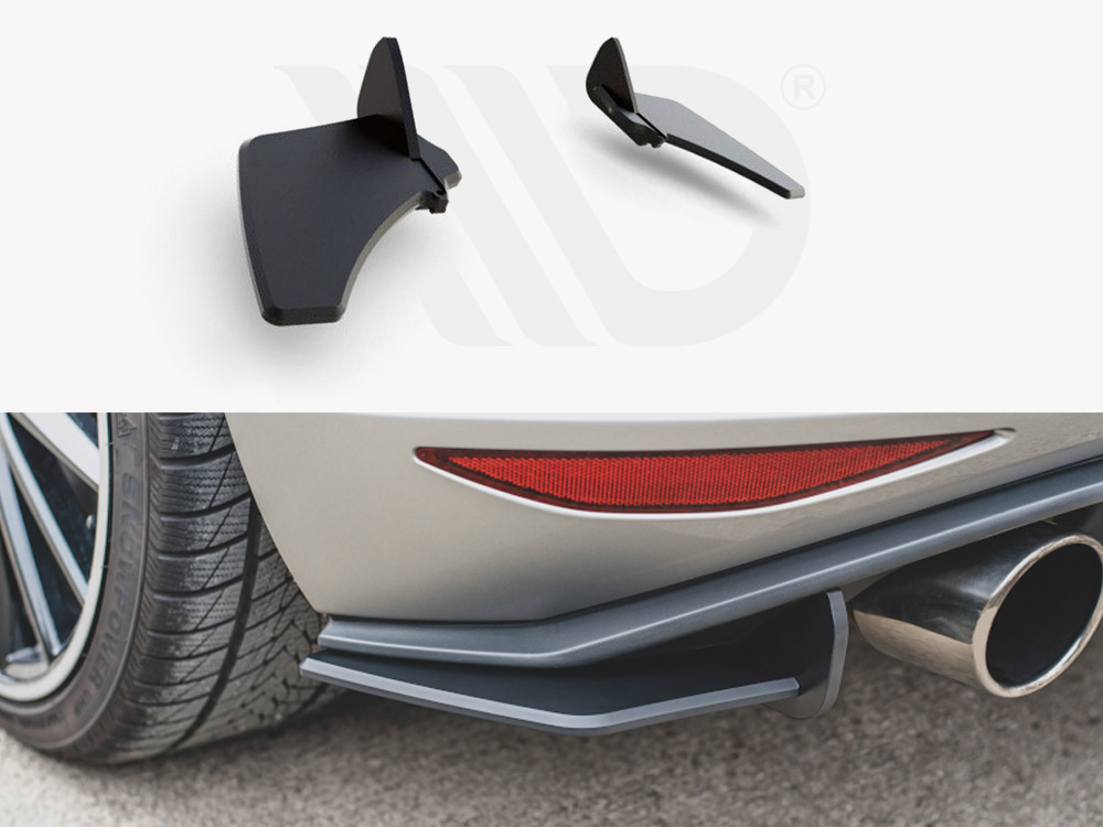 Maxton Design Black Maxton Racing Rear Side Splitters V.1 VW Golf Mk 7 GTI 2013-2016