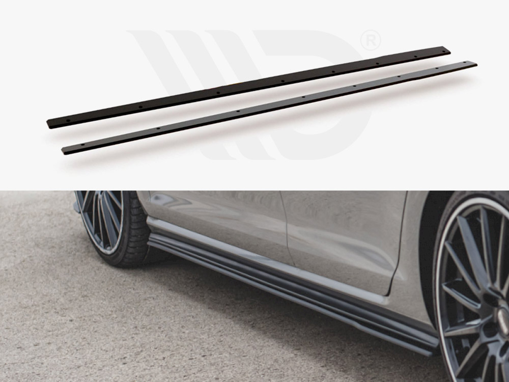 Maxton Design Black Maxton Racing Side Skirt Splitters VW Golf Mk 7 GTI 2013-2016, view 1