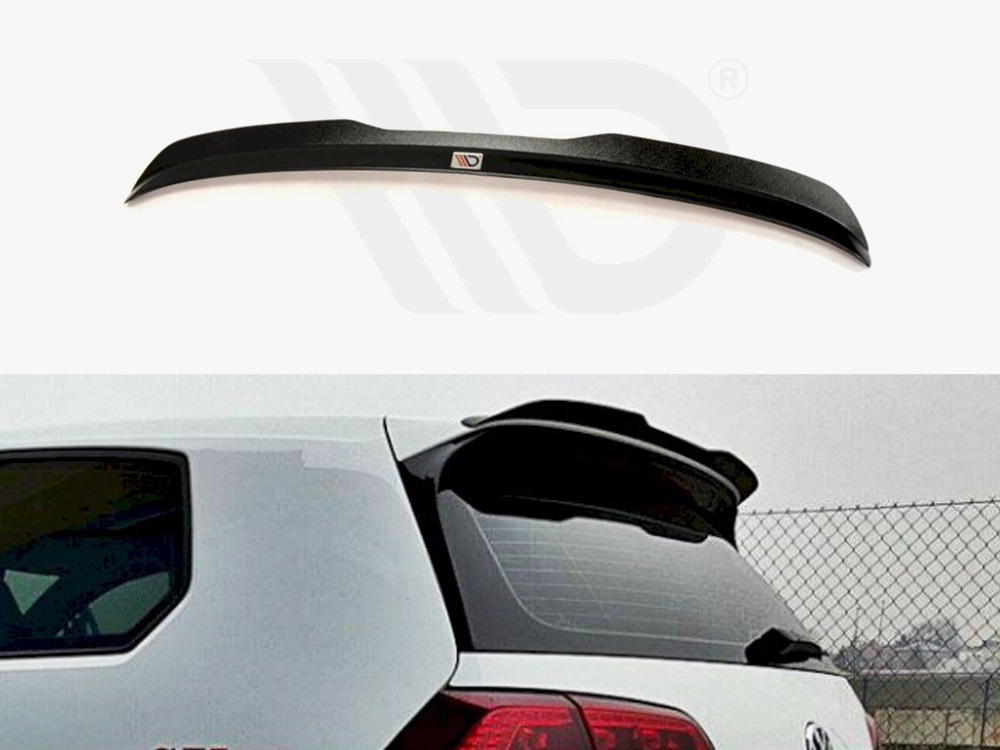 Maxton Design Gloss Black Spoiler Extension VW Golf Mk7 GTI / R, view 1