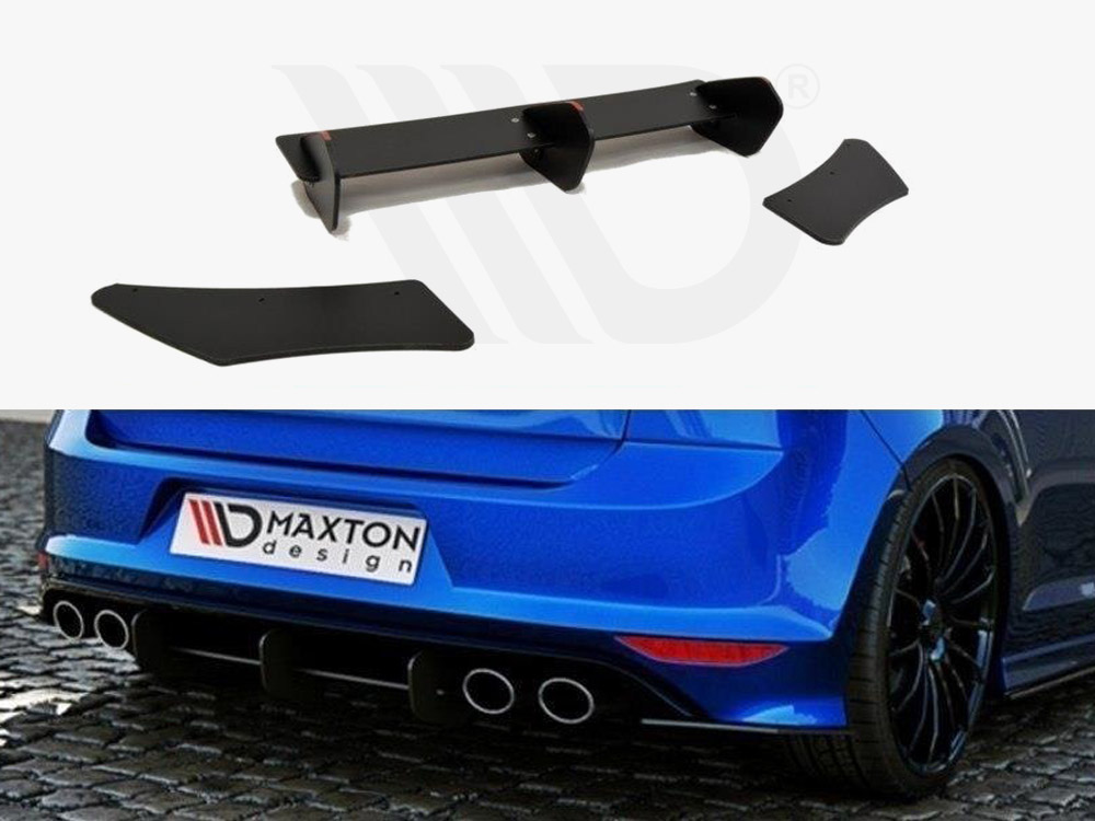 Maxton Design VW Golf 7 R Hatchback Rear Diffuser Rear Side Splitters (2013-2016), view 1