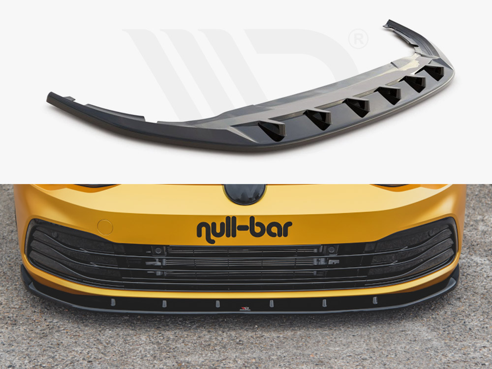 Maxton Design Gloss Black Front Splitter V1 VW Golf Mk8 (2020-), view 1