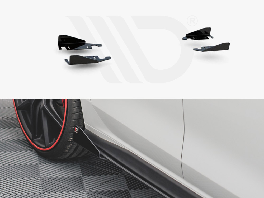 Maxton Design GLOSS FLAPS Side Flaps VW Golf 8 GTI / GTI Clubsport / R-Line (2020-), view 1