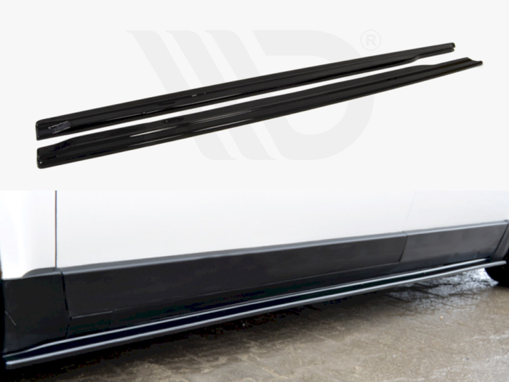 Maxton Design Gloss Black Side Skirts Diffusers VW Passat B5, view 1
