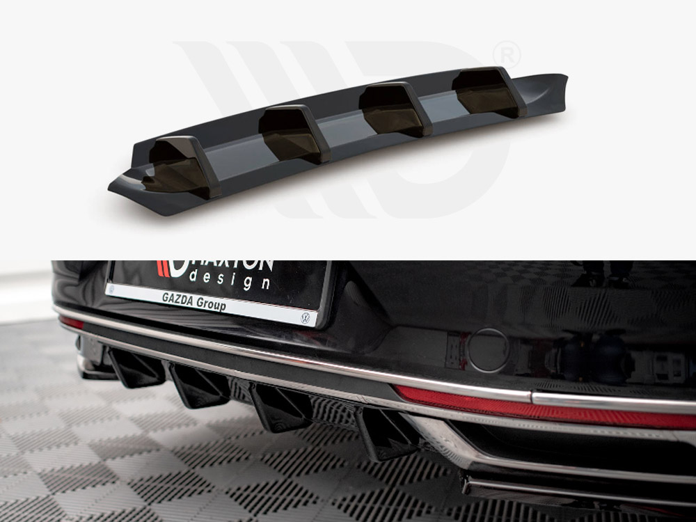 Maxton Design Gloss Black Rear Valance VW Passat B8 Facelift (2019-), view 1