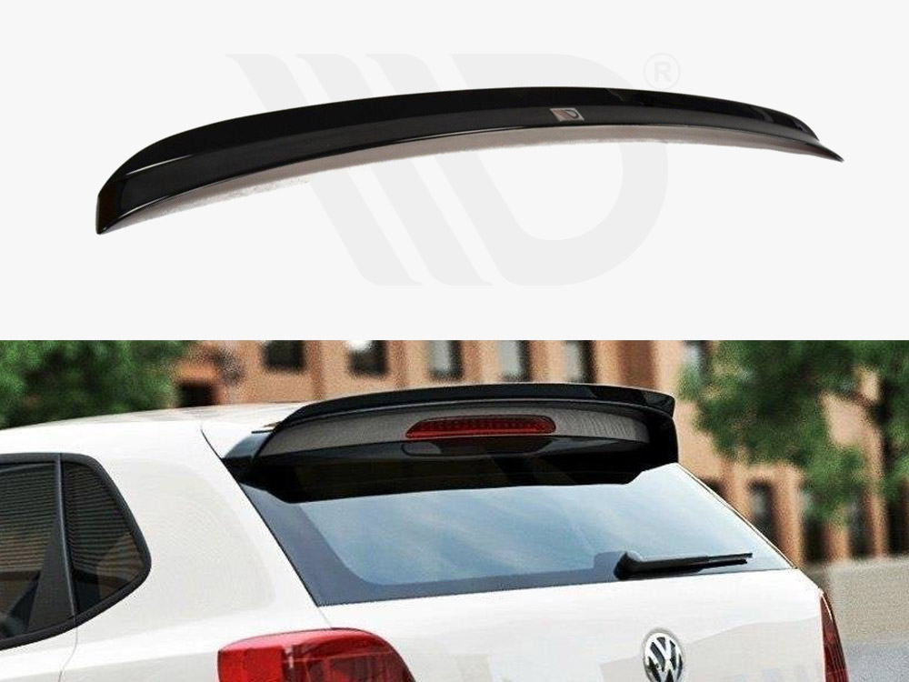 Maxton Design Gloss Black Spoiler Cap VW Polo Mk5 GTI (Facelift) (2015-2017), view 1
