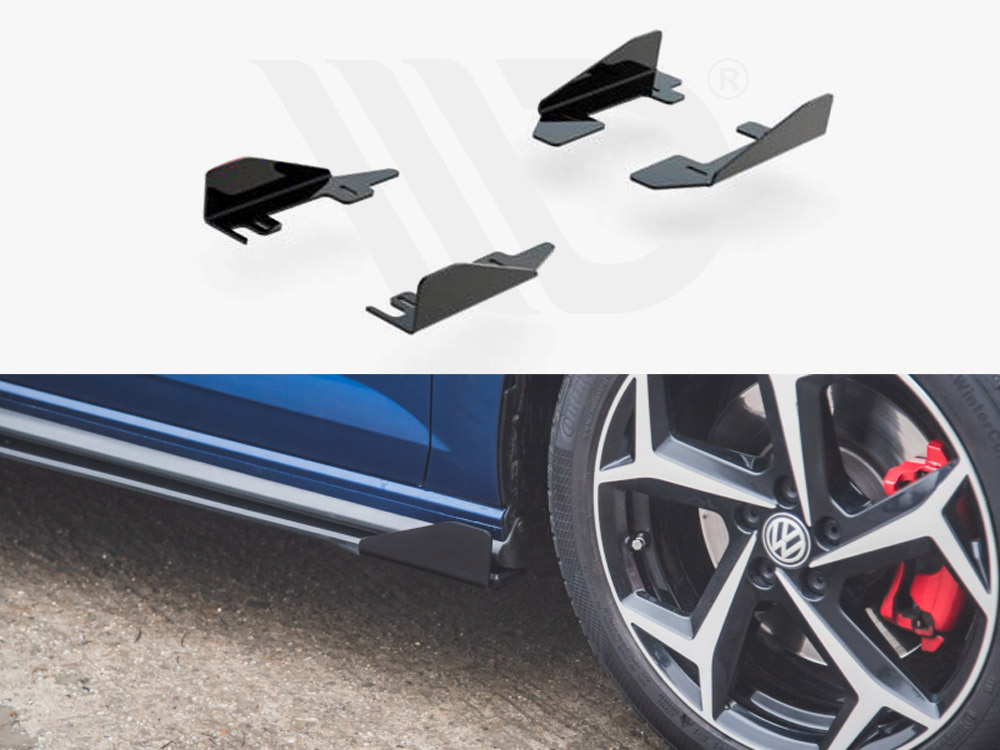 Maxton Design GLOSS FLAPS Side Flaps VW Polo GTI Mk6 (2017-2021), view 1