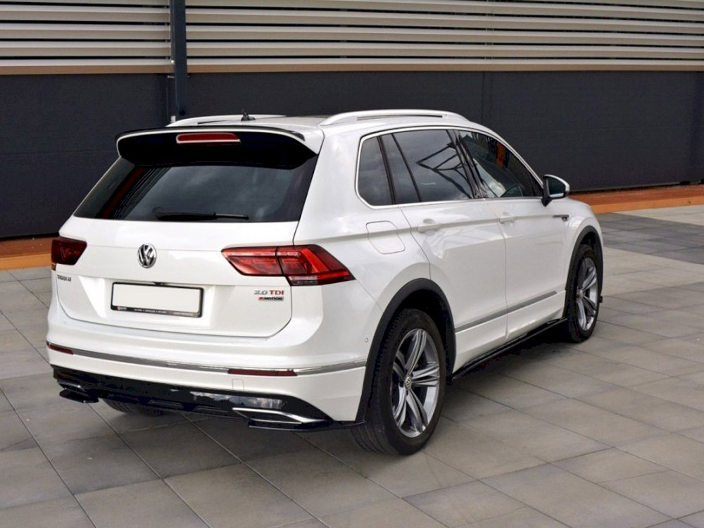 Maxton Design Gloss Black Rear Side Splitters VW Tiguan Mk 2 R-Line (2015-2019)