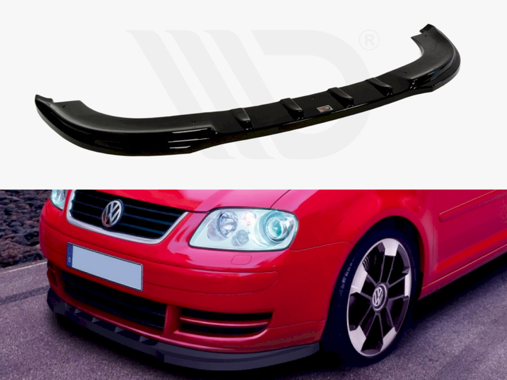 Maxton Design Gloss Black Front Splitter VW Touran, view 1