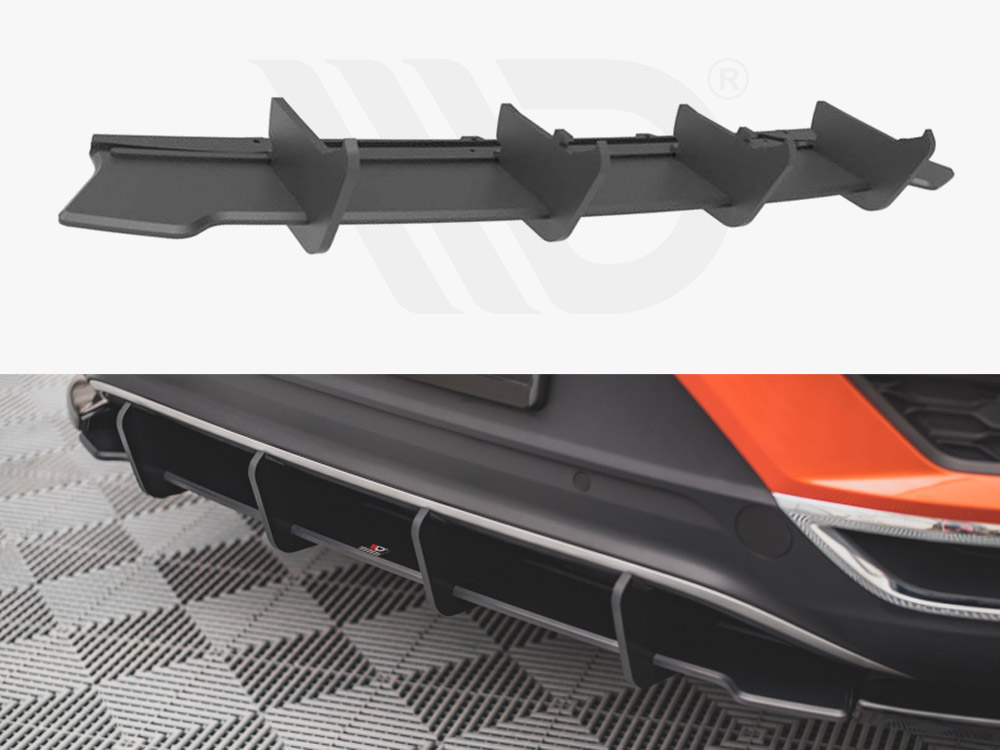 Maxton Design Black Street Pro Rear Diffuser VW T-Roc Mk1 (2017-), view 1