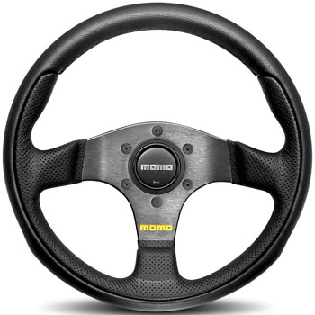 MOMO - Team - Black Leather Steering wheel – 280mm Diameter