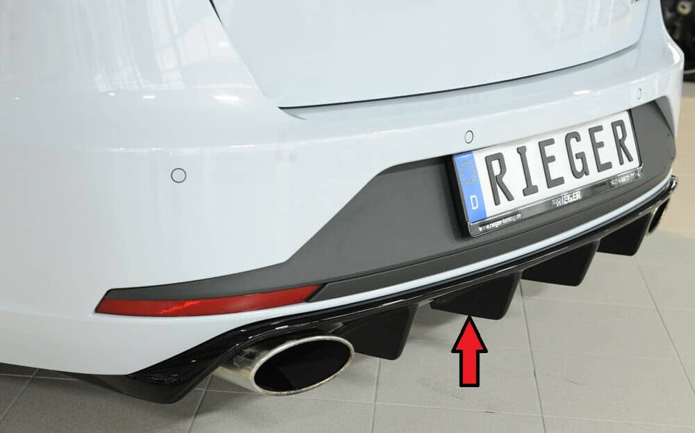 Rieger Rear Diffuser Gloss Black - Leon Cupra ST Estate (2013-16)