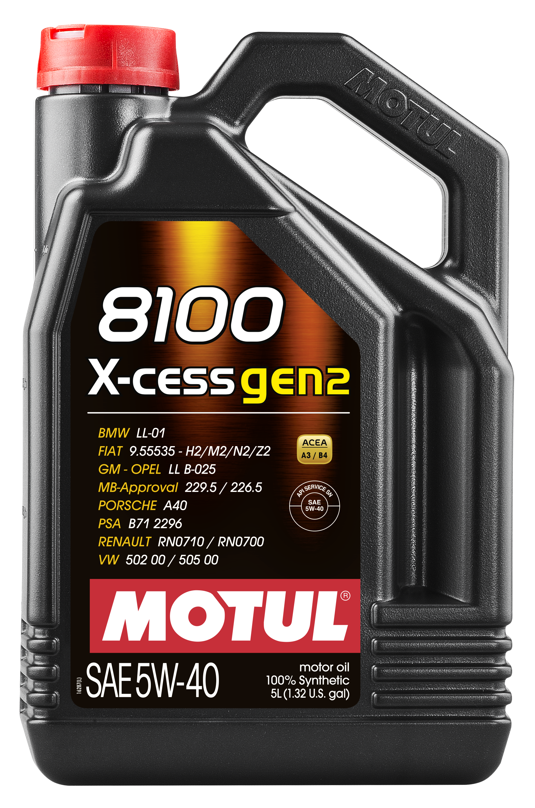 Motul 8100 X-CESS GEN2 5W-40 5L - EA888.3/EA888.4 (Tuned) - EA839 (Standard or Tuned) - EA1113 (Standard or Tuned)