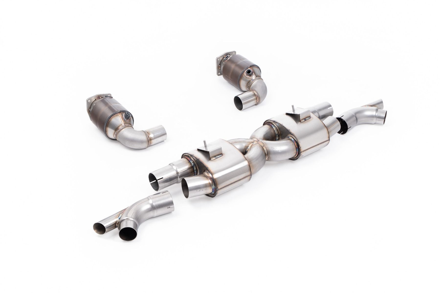 Milltek Resonated Full System with HJS High Flow Sports Cats - Porsche 911 991.2 Turbo S