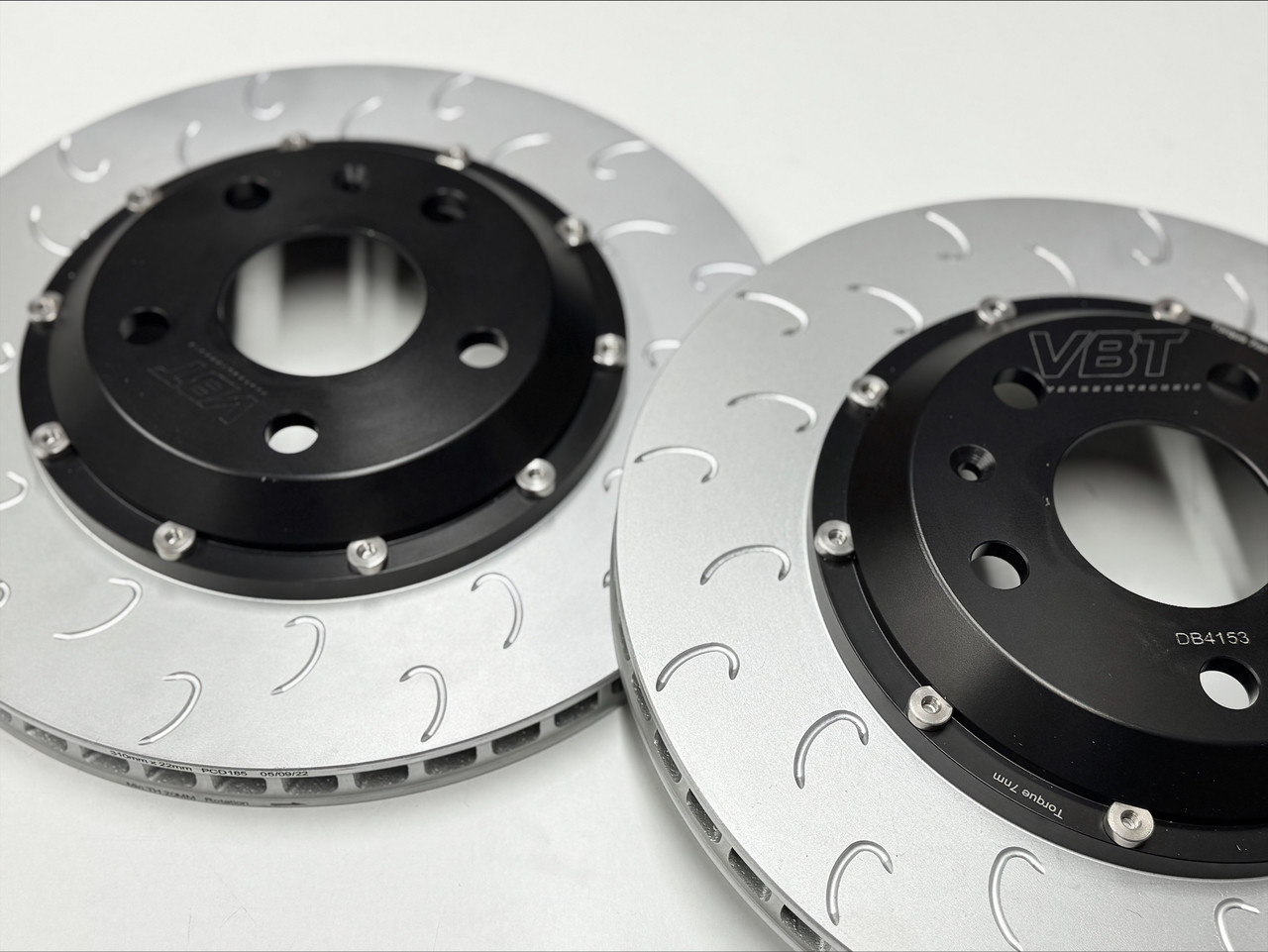 VBT 2-Piece Hooked 310x22mm Rear Brake Discs - MQB