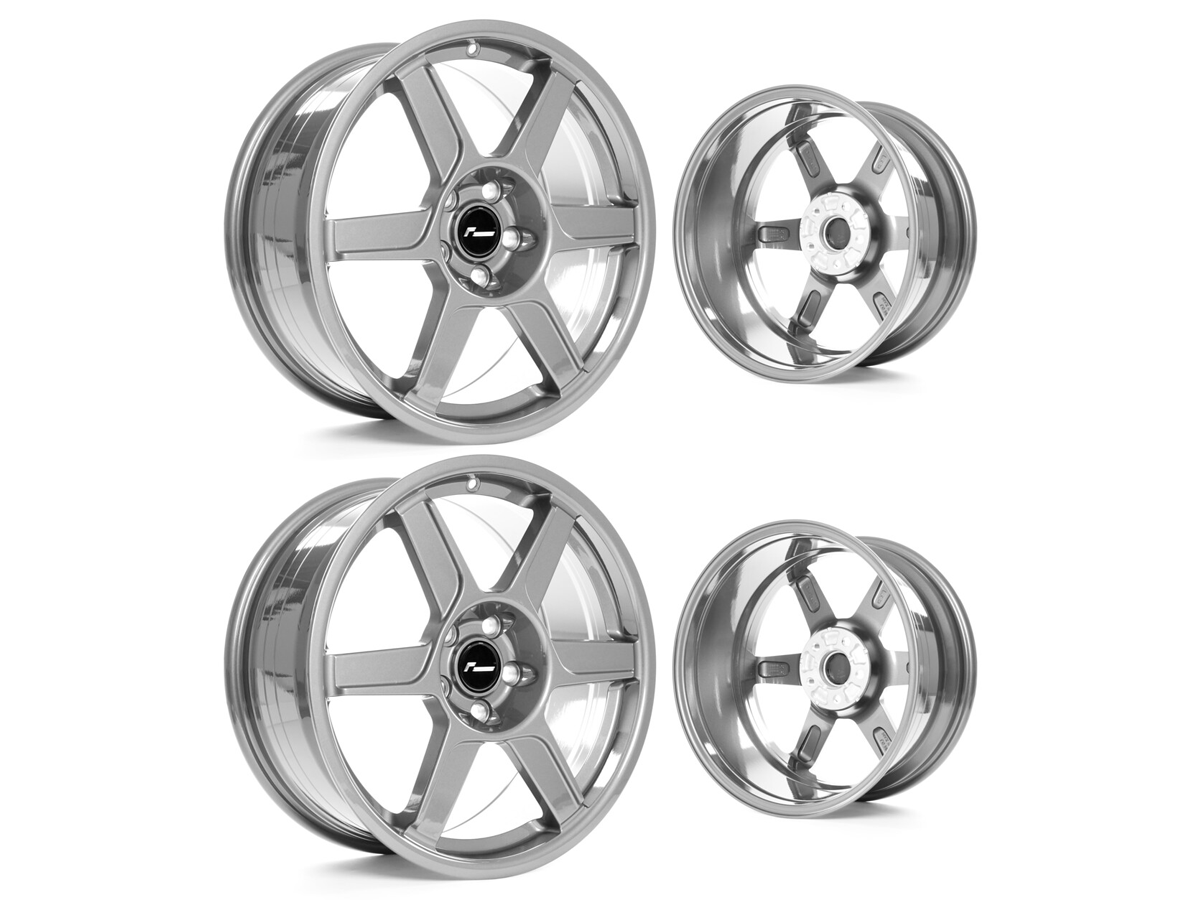 Racingline R-06 8.5J x 18inch Alloy Wheel Set - Gloss Bright Silver, view 1