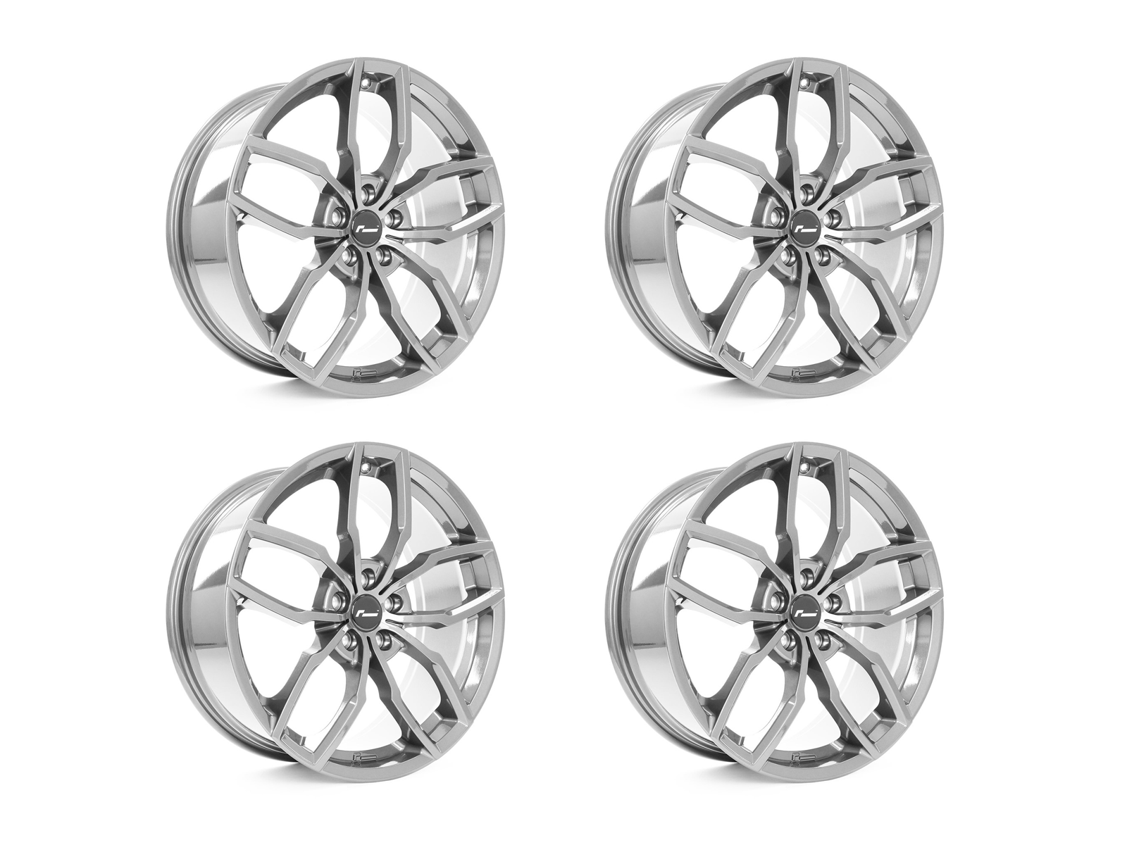 Racingline R360 8.5J x 20inch Alloy Wheel Set - Gloss Bright Silver