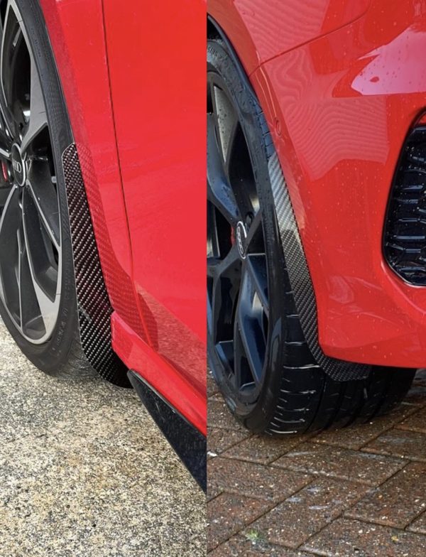 AP Design Arch Guards / Mudflaps - Audi S3 8Y Sportback / Saloon – Gloss Twill Carbon Fibre / Front Only