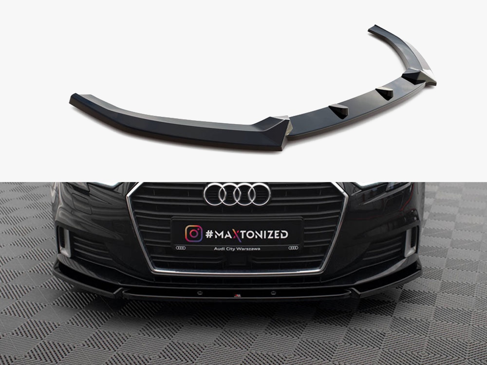 Maxton Design Front Splitter V.1 Audi A3 Sportback 8V Facelift, view 1