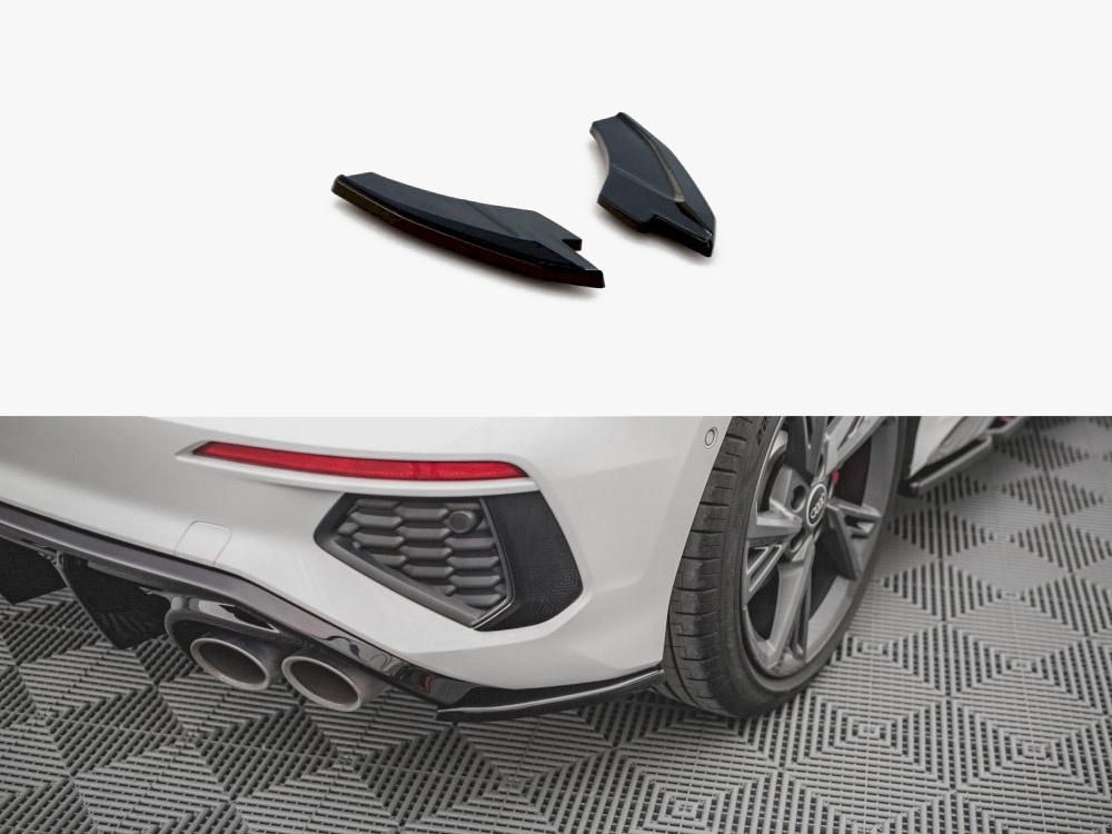 Maxton Design Rear Side Splitters V.2 Audi S3 / A3 S-Line Sportback 8Y, view 1