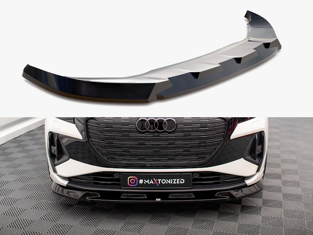 Maxton Design Front Splitter V.1 Audi Q4 e-Tron Sportback Mk1, view 1