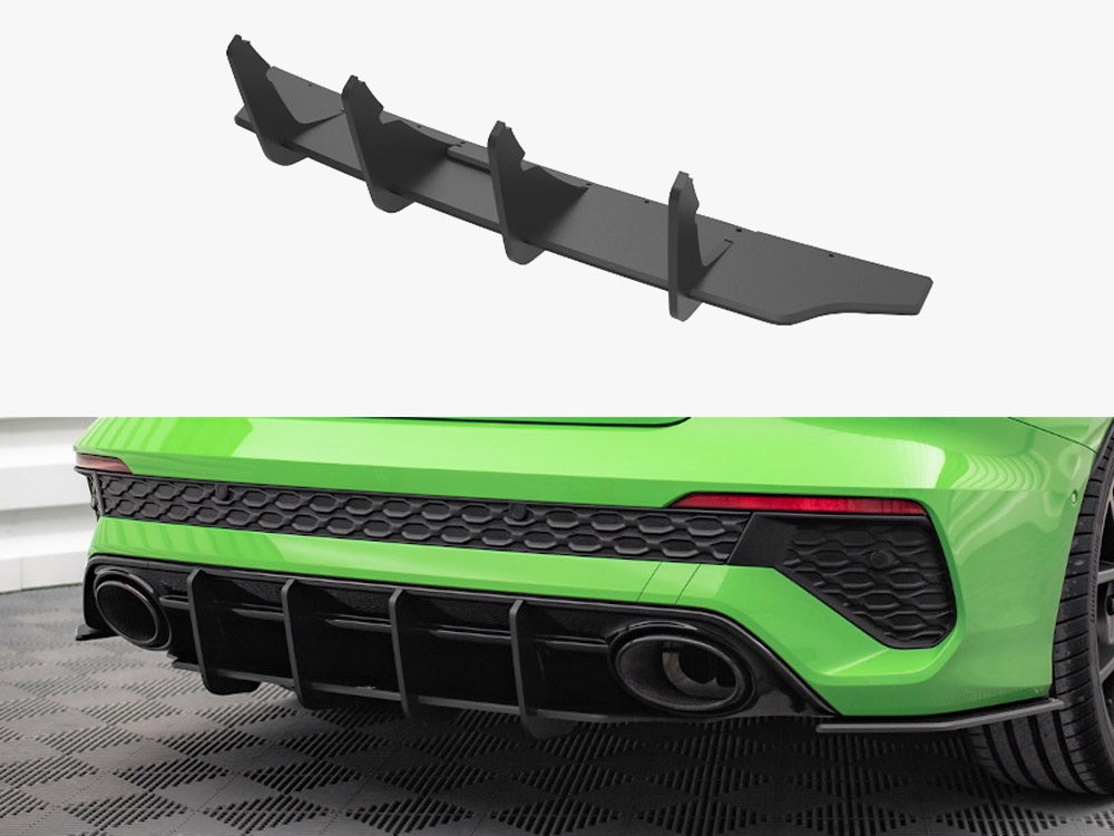 Maxton Design Street PRO Rear Diffuser Audi RS3 Sedan 8Y (2020-) - Red, view 1