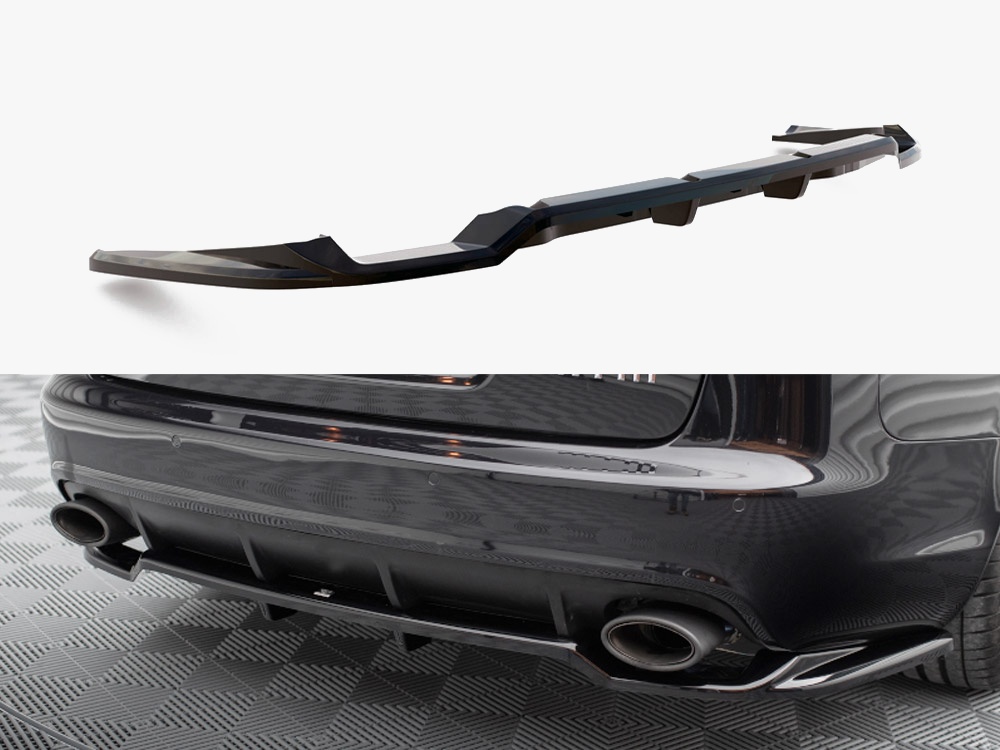 Maxton Design Central Rear Splitter (Vertical Bars) Audi RS6 Avant C6, view 1