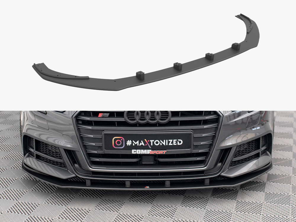 Maxton Design Street PRO Front Splitter Audi S3 / A3 S-Line Sportback 8V Facelift