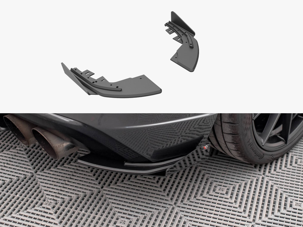 Maxton Design Street PRO Rear Side Splitters (+flaps) Audi S3 Sportback 8V Facelift, view 1