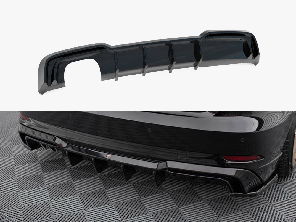 Maxton Design Rear Valance Audi A3 S-Line Sportback 8V Facelift (Version with dual exhausts on one side)
