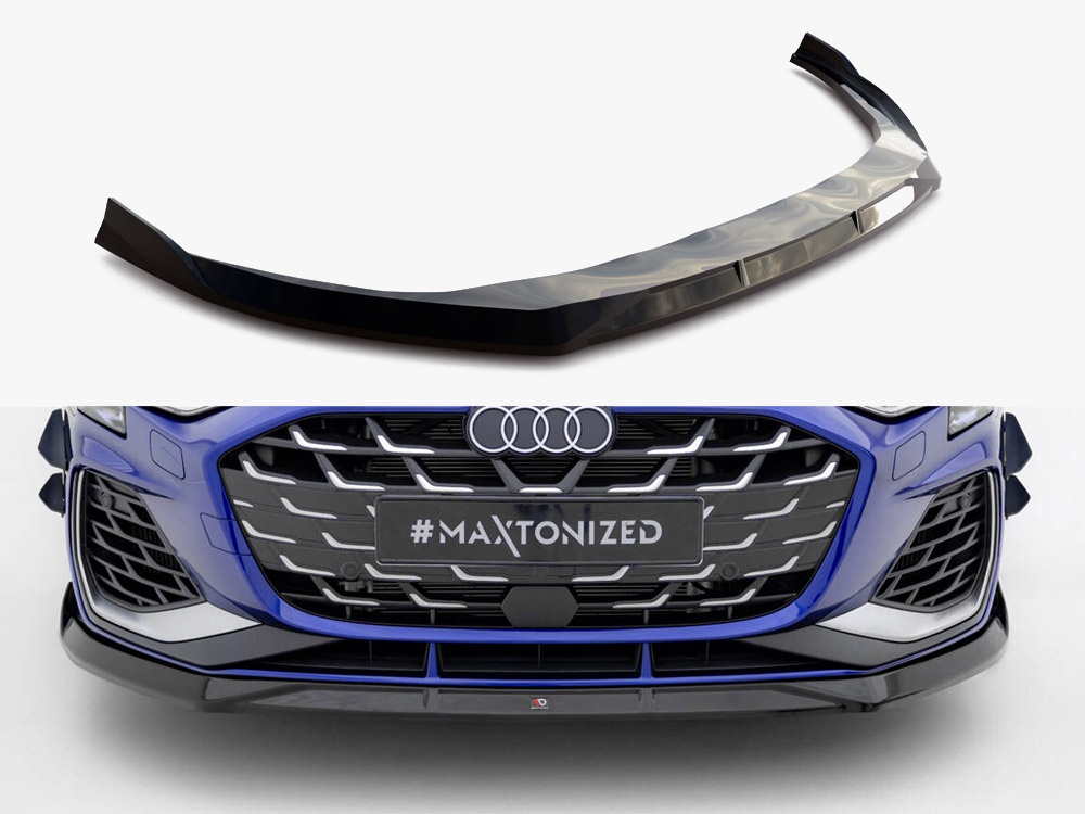 Maxton Design Front Splitter V.3 Audi A3 S-Line Sedan / S3 Sedan 8Y Facelift, view 1