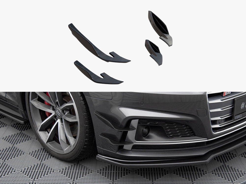 Maxton Design Front Bumper Wings (Canards) Audi S5 / A5 S-Line Coupe / Sportback F5, view 1
