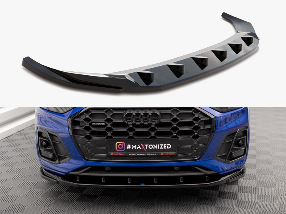 Maxton Design Front Splitter V.2 Audi SQ5 / Q5 S-Line SUV / Sportback Mk2 Facelift, view 1