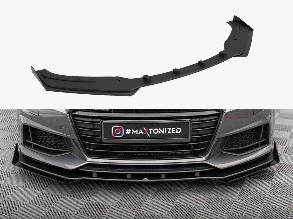 Maxton Design Street PRO Front Splitter + Flaps Audi TTS / S-Line (8S), view 1