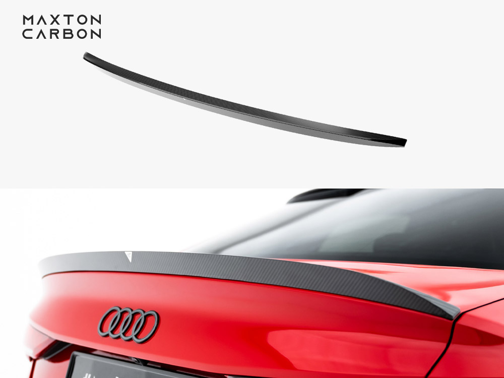 Maxton Design Prepreg Carbon Fiber Tailgate Spoiler V.2 Audi RS3 / S3 / A3 S-Line / A3 Sedan 8Y Facelift, view 1