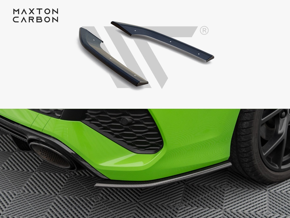 Maxton Design Carbon Fiber Rear Side Splitters Audi RS3 Sedan 8Y, view 1