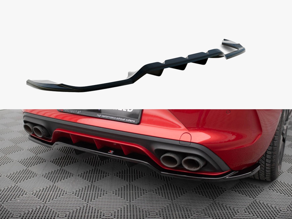 Maxton Design Central Rear Splitter (Vertical Bars) Cupra Leon Hatchback Mk1, view 1
