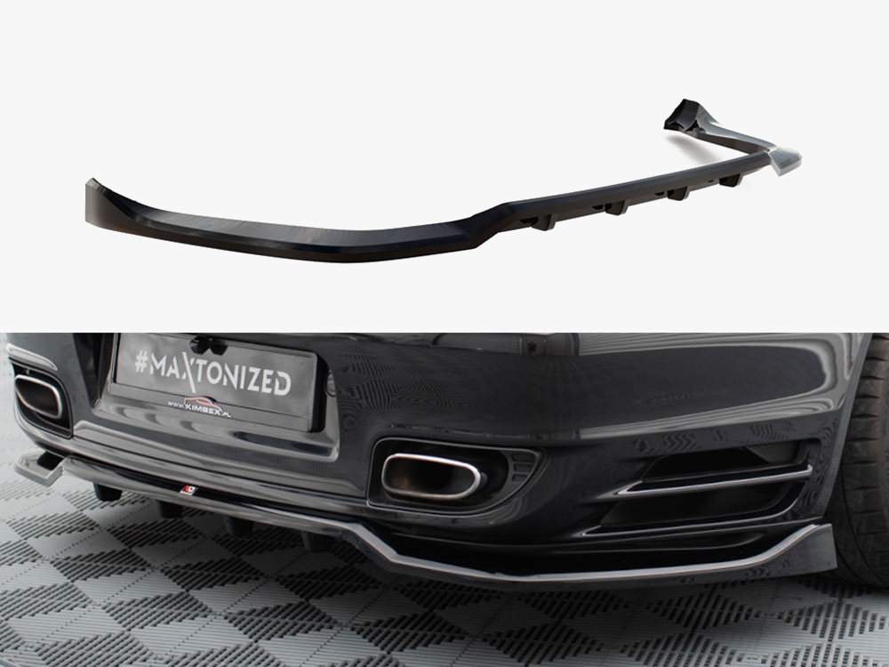 Maxton Design Rear Splitter (Vertical Bars) Porsche 911 Turbo 997, view 1