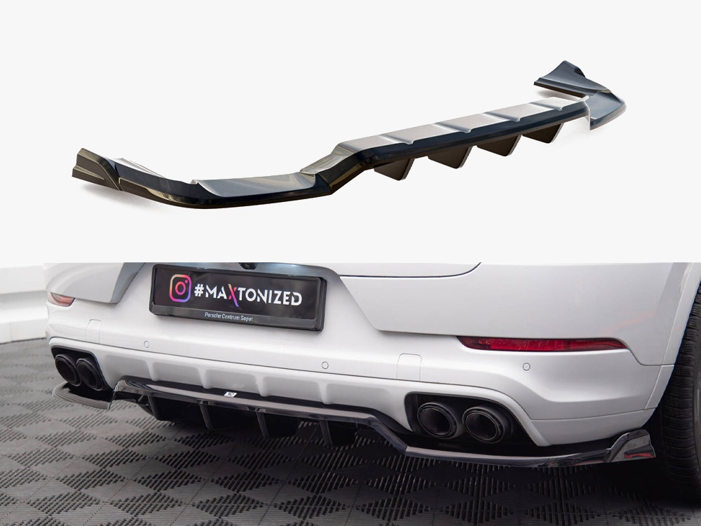 Maxton Design Rear Splitter (Vertical Bars) Porsche Cayenne Coupe / SUV Mk3, view 1