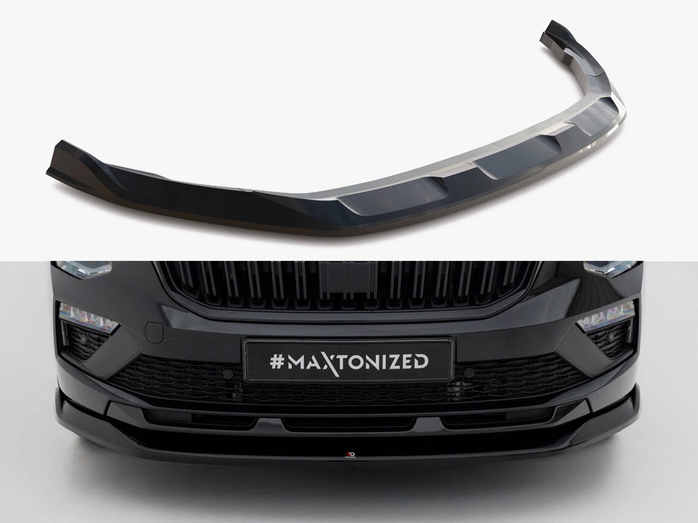 Maxton Design Front Splitter V.1 Skoda Kamiq Monte Carlo Mk1 Facelift, view 1