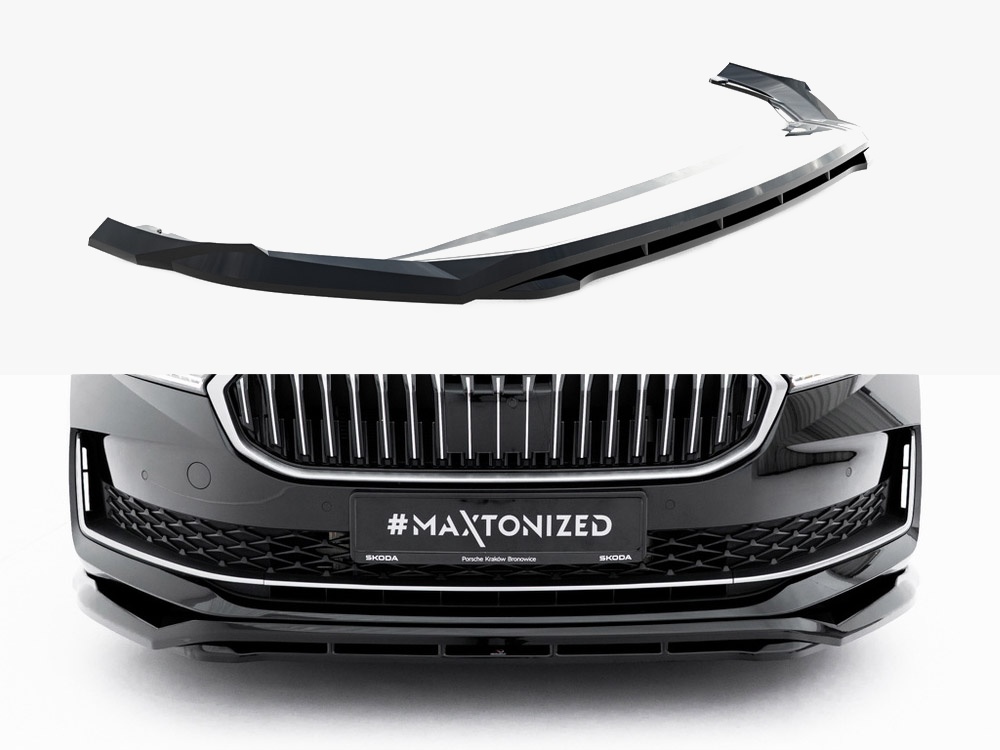 Maxton Design Front Splitter V.1 Skoda Superb Mk4, view 1