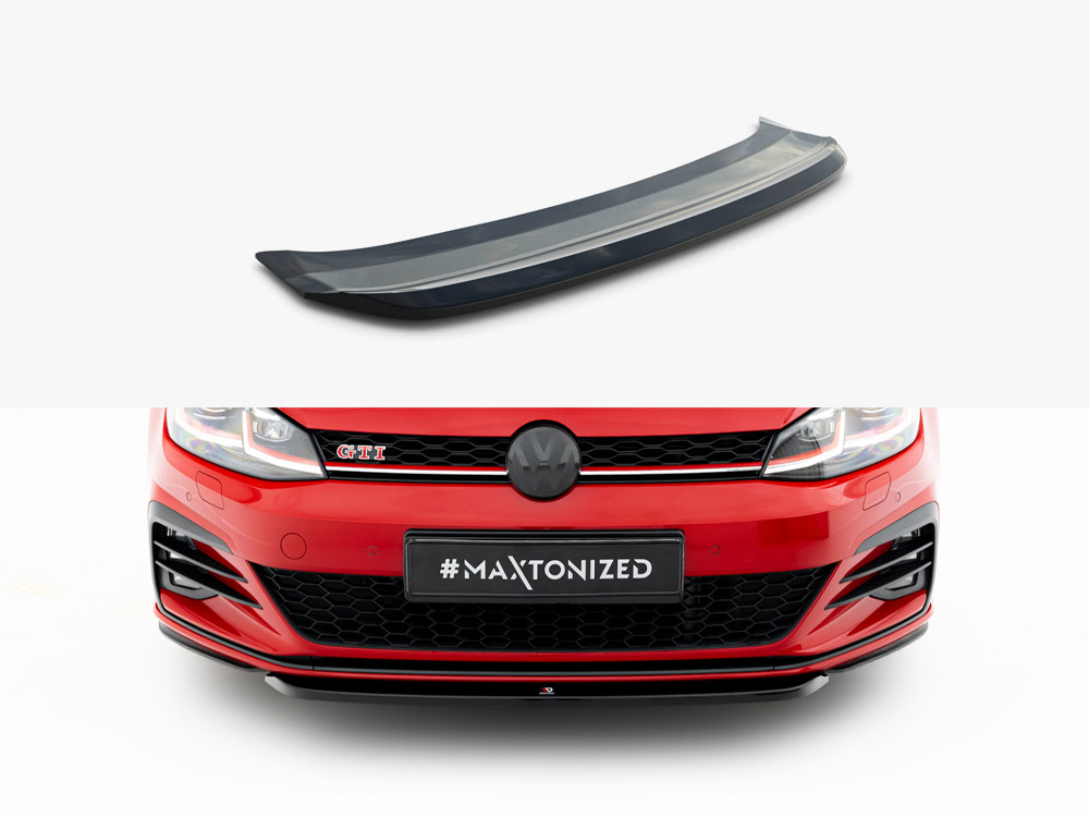 Maxton Design Front Splitter V.5 Volkswagen Golf GTI / GTD Mk7 Facelift, view 1