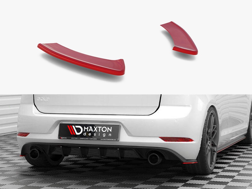 Maxton Design Rear Side Splitters V.2 Volkswagen Golf GTI Mk7 Facelift, view 1