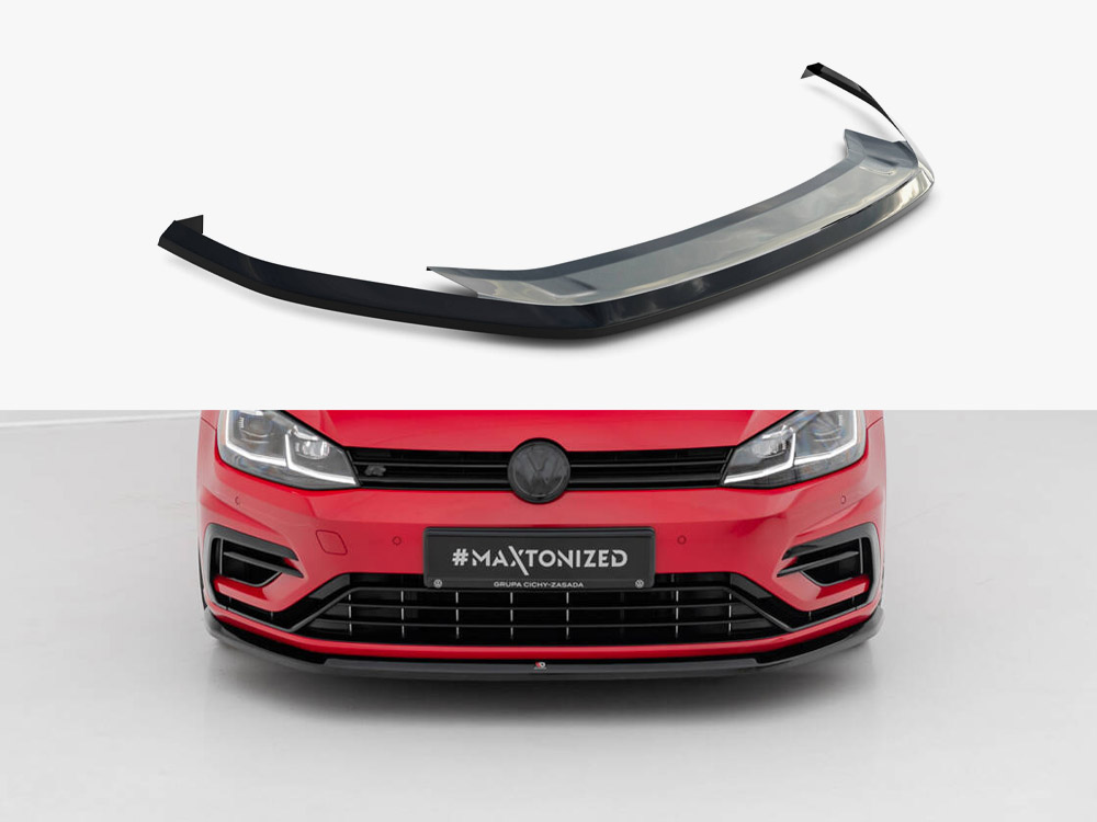 Maxton Design Front Splitter V.6 Volkswagen Golf R / R-Line Mk7 Facelift, view 1