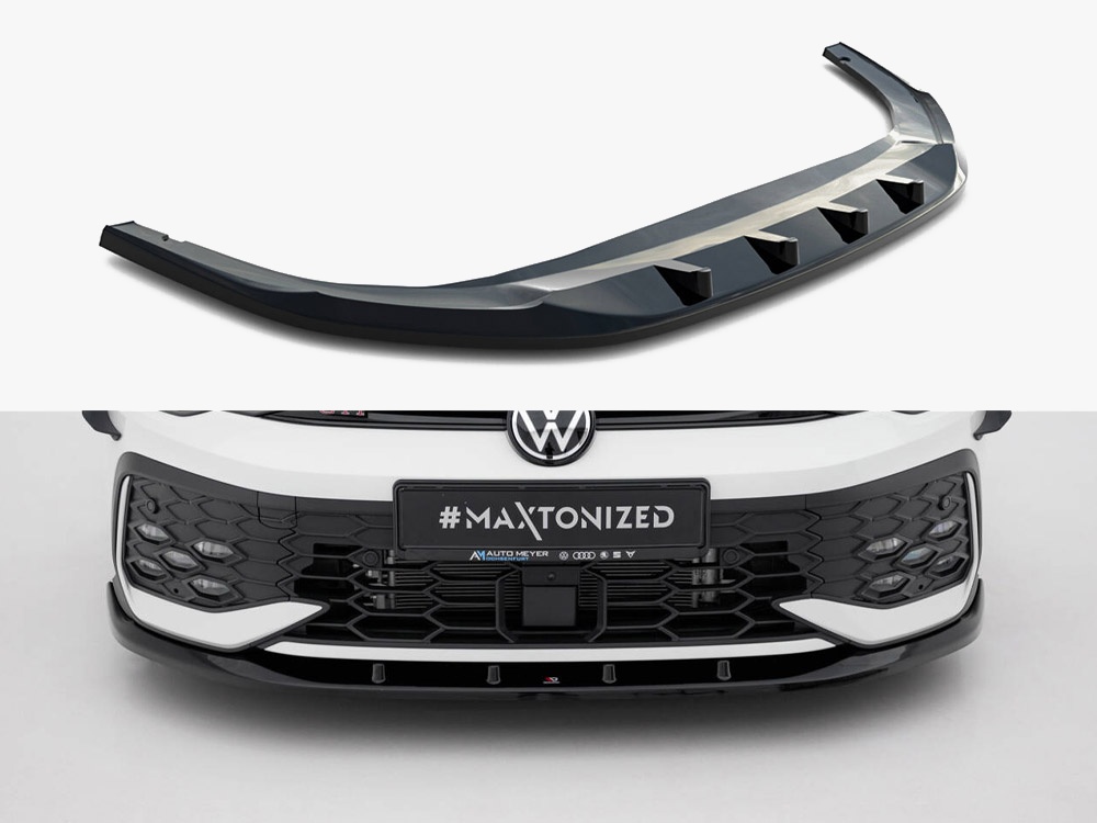Maxton Design Front Splitter V.5 Volkswagen Golf GTI / GTE / R-Line Mk8 Facelift, view 1