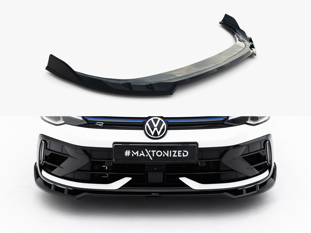 Maxton Design Front Splitter V.1 Volkswagen Golf R Variant Mk8 Facelift, view 1