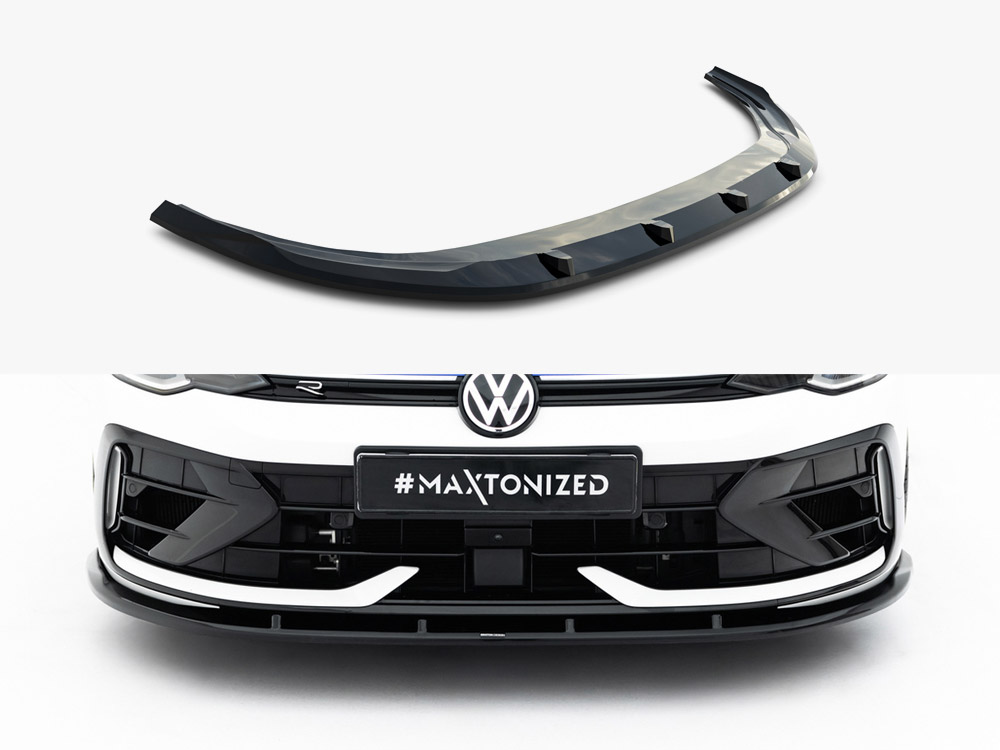 Maxton Design Front Splitter V.2 Volkswagen Golf R Variant Mk8 Facelift, view 1