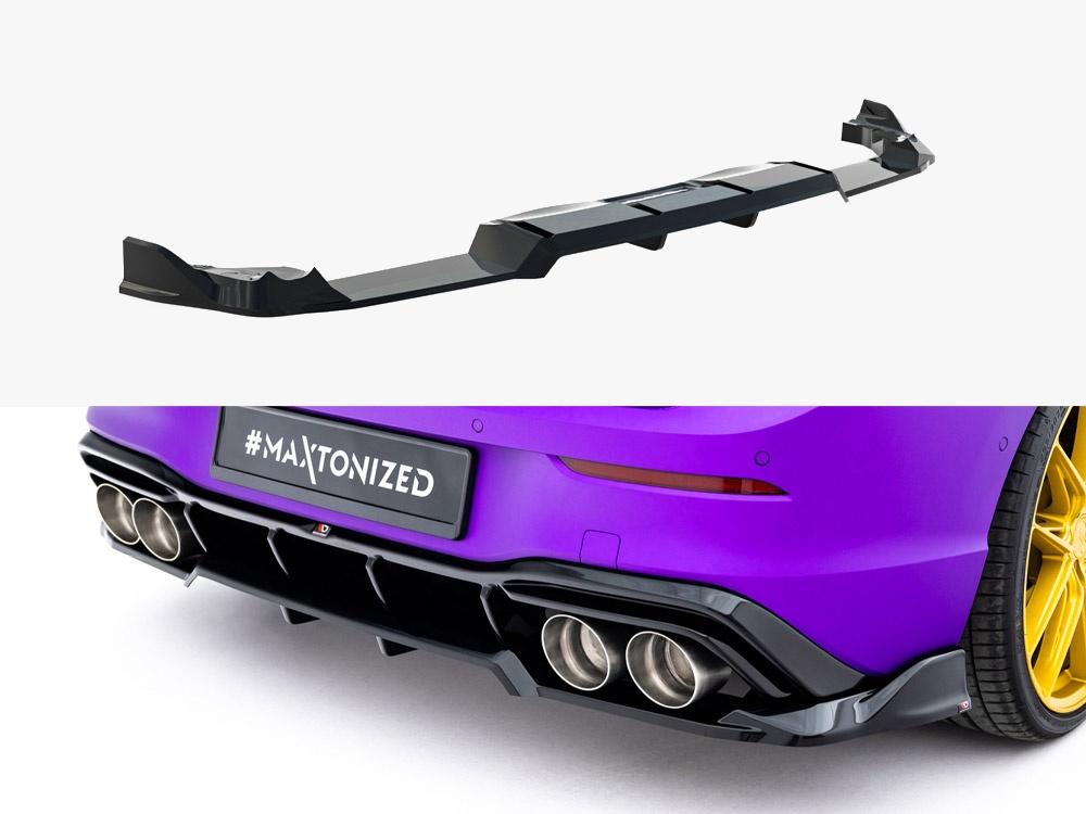 Maxton Design Rear Splitter (Vertical Bars) V.1 Volkswagen Golf R Mk8 / Mk8 Facelift, view 1