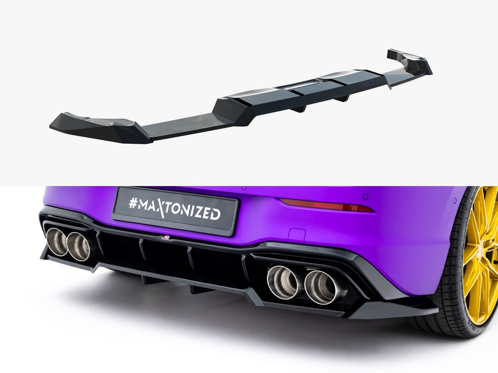 Maxton Design Rear Splitter (Vertical Bars) V.2 Volkswagen Golf R Mk8 / Mk8 Facelift, view 1