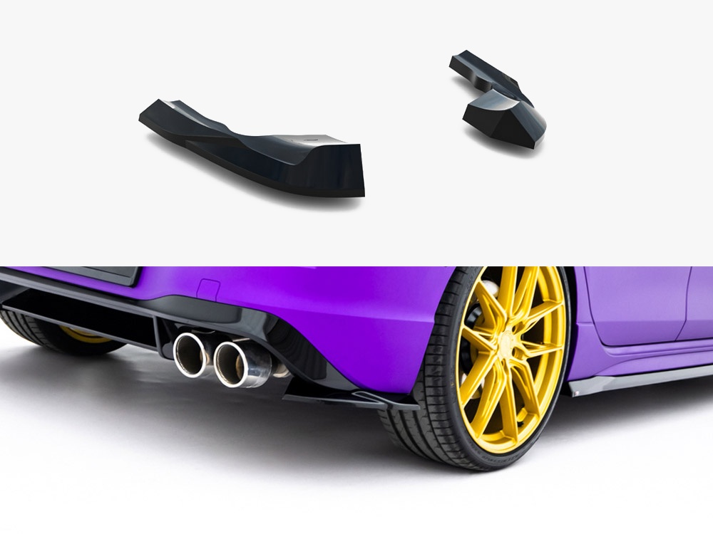 Maxton Design Rear Side Splitters V.8 Volkswagen Golf R Mk8 / Mk8 Facelift