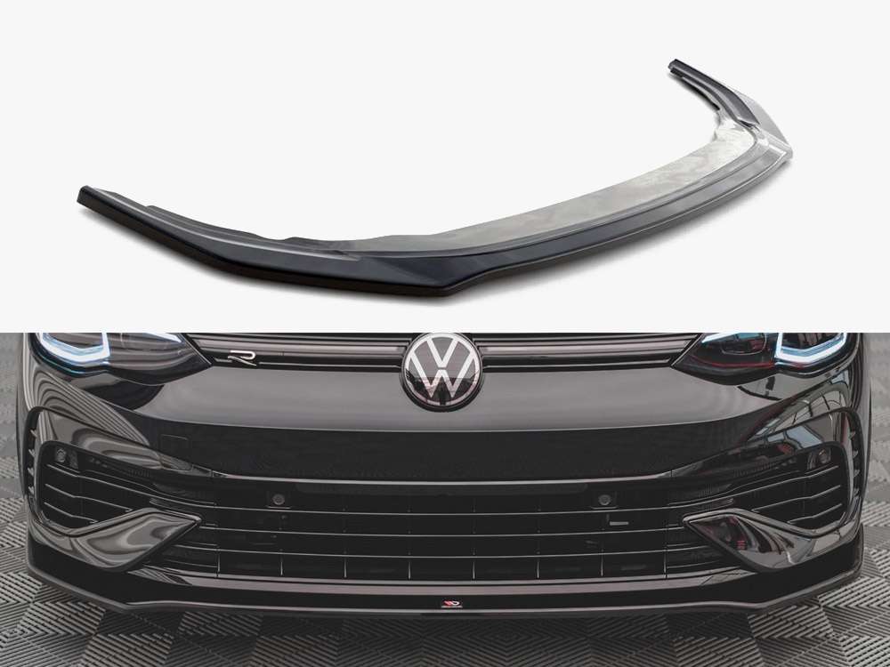 Maxton Design Front Splitter V.3 VW Golf R Mk8 TEXTURED, view 1
